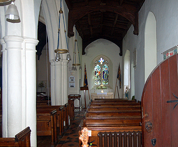 The south aisle looking east June 2012